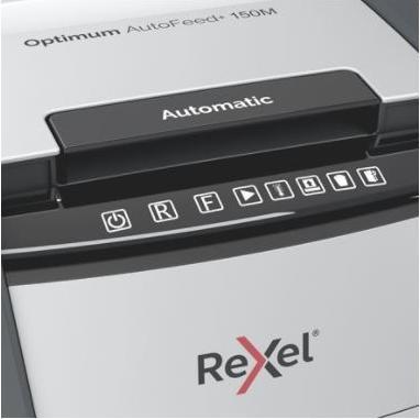 Produktbild Rexel Aktenvernichter Optimum AutoFeed+ 150M Mikroschnitt 2 x 15 mm 44 l Blattanzahl (max.): 150 Sicher (Microschnitt)