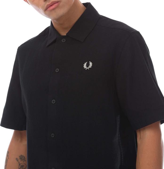 Actual product image Fred Perry Mens Panel Linen Shirt (S)