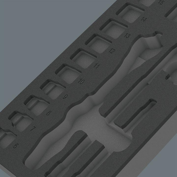 Actual product image Wera 9821 Foam insert 8000 B Zyklop set 1