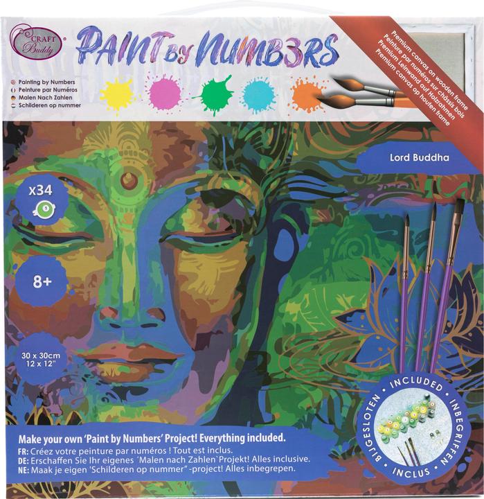 Produktbild Craft Buddy Malen nach Zahlen Bild-Set 30x30cm Buddha