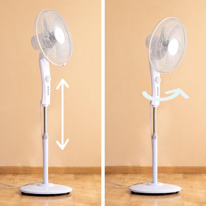 Immagine prodotto InnovaGoods Ventilatore da pavimento a corrente alternata - 110-138 cm - Timer - 45 W