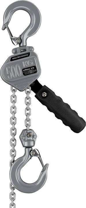 Image du produit Wiltec Palan chaîne manuel levier VM0.5 mécanique 0,5t 1,5m Hauteur levage 1,5m