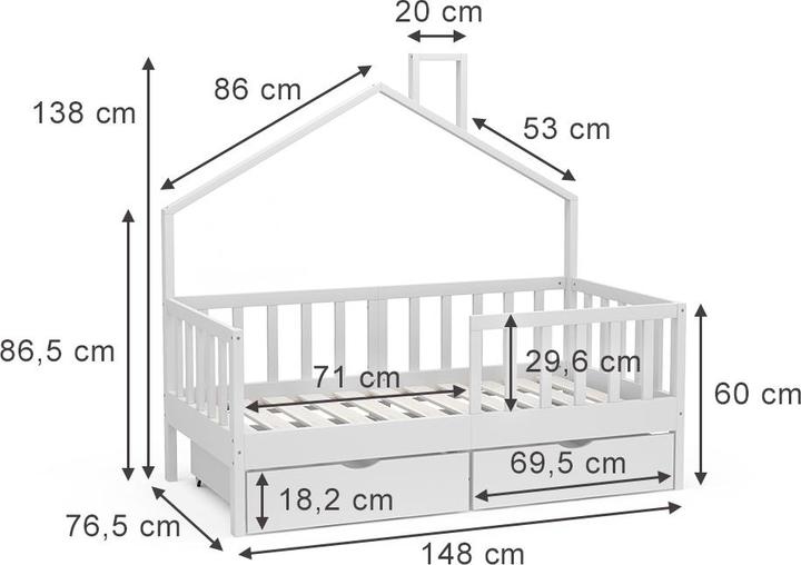 Actual product image Vicco Justus (70 x 140 cm)