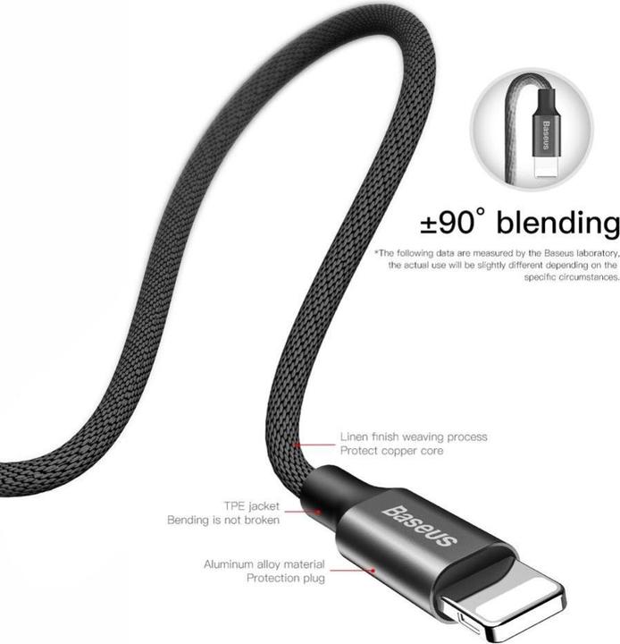 Image du produit Baseus La série Yiven pour la pomme (1.80 m, USB 2.0)