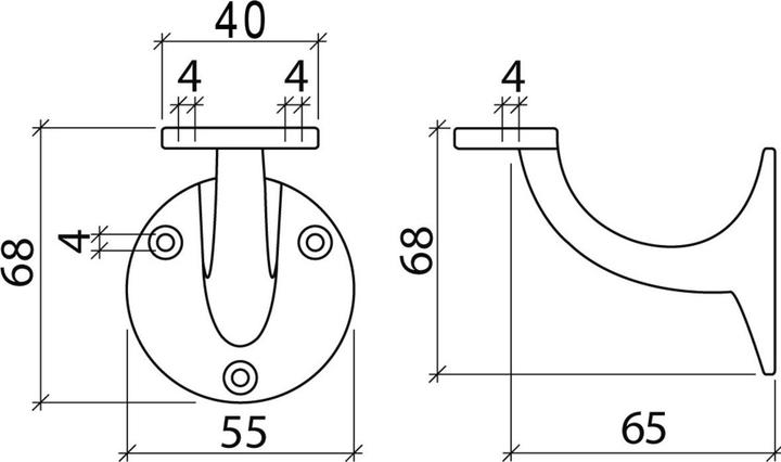 Actual product image Hermeta Handlaufstützen (Aluminium)