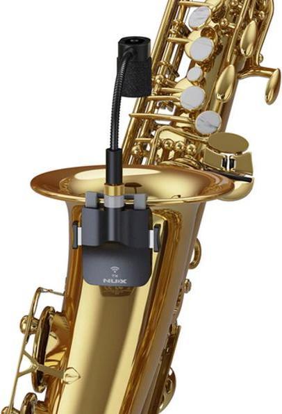 Actual product image NUX B6 Wireless saxophone microphone with cloth
