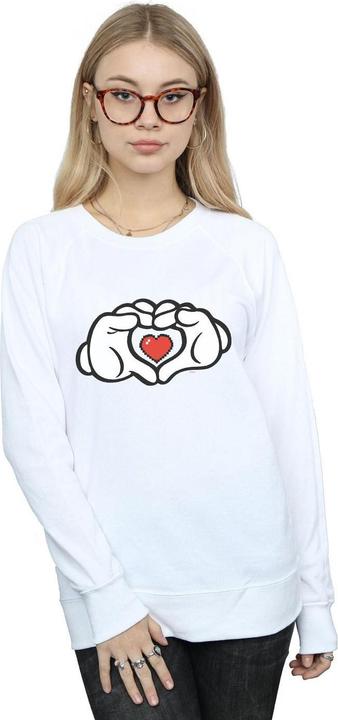 Actual product image Disney Womens/Ladies Mickey Mouse Heart Hands Sweatshirt (M)
