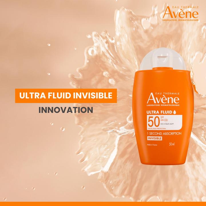 Produktbild Avène Ultra Fluid Invisible (Sonnencreme Gesicht, SPF 50, 50 ml, 68 g)