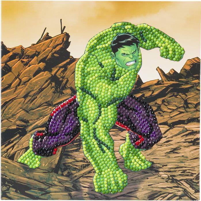 Image du produit Craft Buddy Hulk, carte 18x18cm Crystal Art