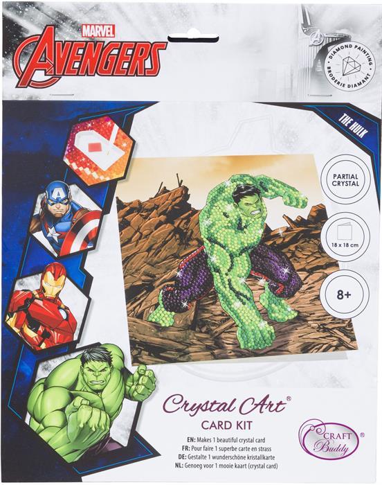 Image du produit Craft Buddy Hulk, carte 18x18cm Crystal Art