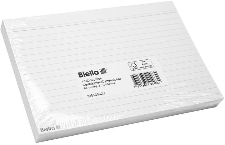 Image du produit Biella Fiches alignées (A5, 200 g/m², 100 x)