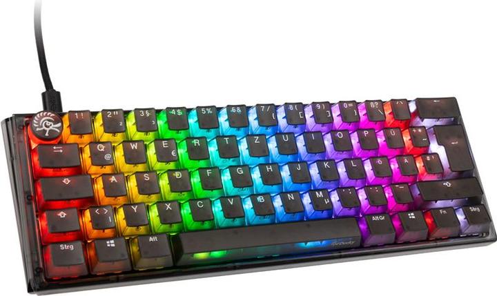 Ducky One 3 Aura Black Mini Gaming Keyboard, RGB LED - MX-Speed-Silver (DE, Cable)