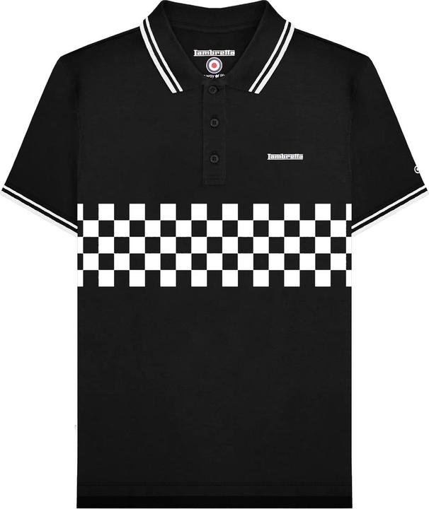Actual product image Lambretta Mens SS25 Two Tone Tipped Polo Shirt (4XL)