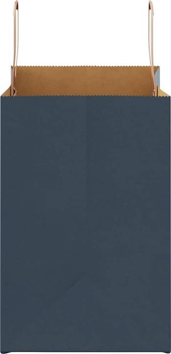 Immagine prodotto VidaXL Sacchetti di carta kraft 250 pezzi con manico Blu 26x17x25 cm Sacchetto di carta (Borsa da regalo, 250 x)