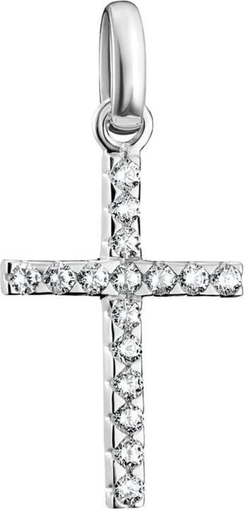 Thomas Sabo Charm-Anhänger Kreuz mit Steinen Connect Silber (Sterling Silber)
