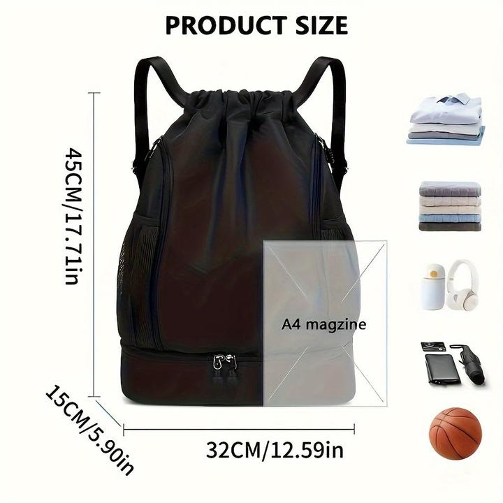 Image du produit Only-Bags.Store Sac à dos à cordon de serrage de grande capacité, sac à dos de rangement portable avec poches