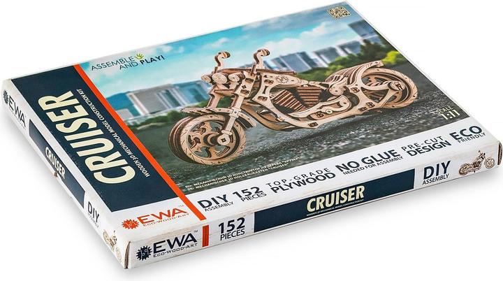 Actual product image Eco Wood Art Motorcycle Cruiser
