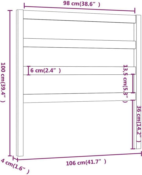 Actual product image VidaXL Batsheva (106 x 4 x 100 cm)