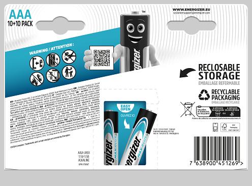 Produktbild Energizer Max Plus Micro (AAA) (20 Stk., AAA, 1300 mAh)