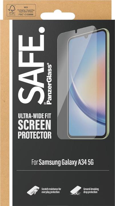 Produktbild PanzerGlass Safe. (1 Stück, Samsung Galaxy A34 5G)