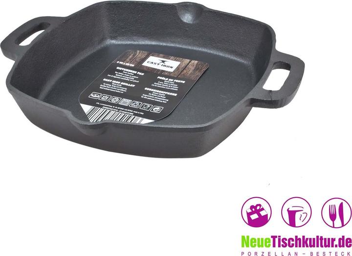Actual product image H&H No Name Iron pan with handle (25 cm, Frying pan, Cast iron)
