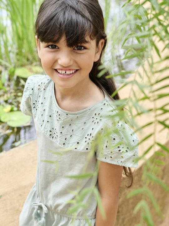 Produktbild Vertbaudet Mädchen Kleid mit Lochstickerei (92)