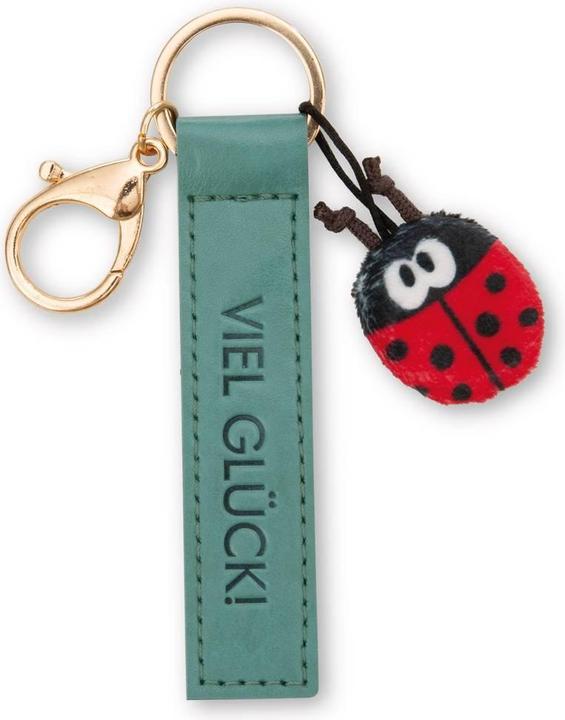 Produktbild Magni NICI Schlüsselanhänger Viel Glück! Kunstlederband mit Marienkäfer grün 10cm