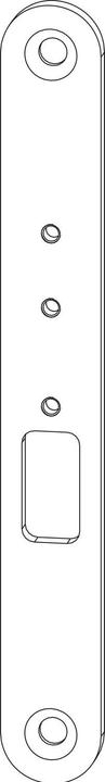 Maco Cover plate for plug-in cable transition, 126 mm, stainless steel