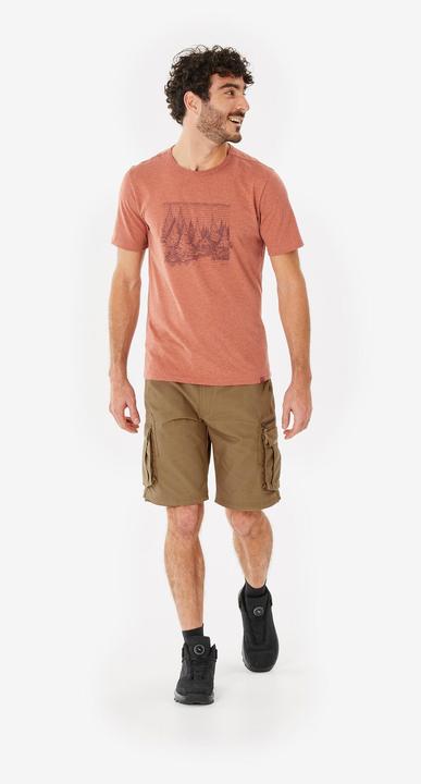 Actual product image Forclaz Zip-Off-Hose Cargohose Herren Trekking Backpacking - Travel 500 braun (3XL)