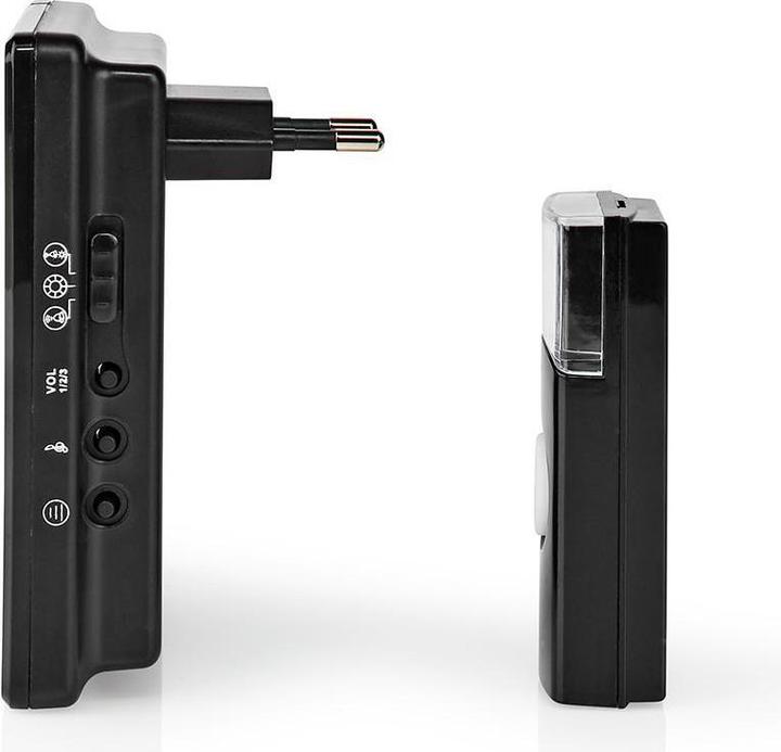 Actual product image Nedis Wireless doorbell set Mains power supply 220-240 V AC 50 Hz 1x CR2032 Volume: 80 dB S (Funk)