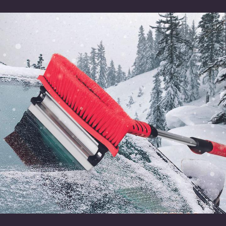 Immagine prodotto IWH Eiskratzer / Schneebesen ausziehbar, mit Schneeschaufel Schwarz, Rot