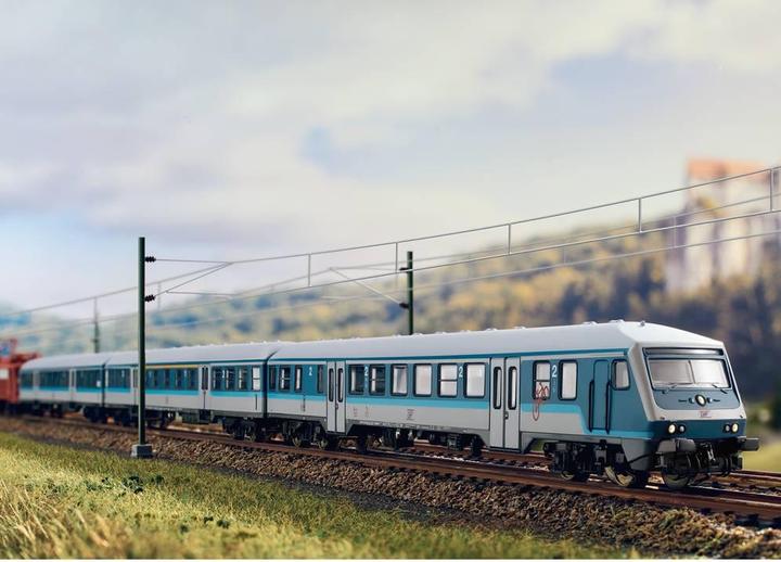 Produktbild MiniTrix 18262 N 2er-Set Personenwagen Regionalexpress Blaulinge der GfF 2er-Wagen-Set (Spur VI)