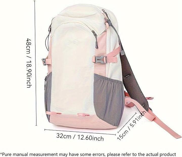 Produktbild Only-Bags.Store 20L-30L Leichter Wanderrucksack - wasserdichtes Oxford-Gewebe, Reissverschluss, solide Farbe, Sport
