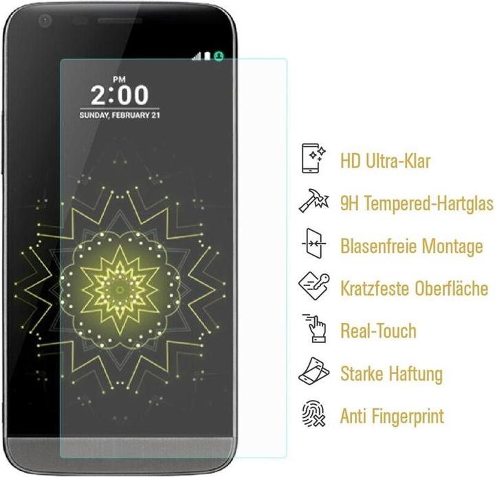 Produktbild Protectorking 1x echtes Tempered 9H Panzerhartglas 3D KLAR (1 Stück, LG G5)