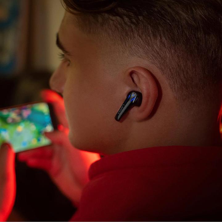 Produktbild Lamax LMXHNI1 headphones/headset True Wireless Stereo (TWS) In-ear Gaming Bluetooth Black (Kabellos)