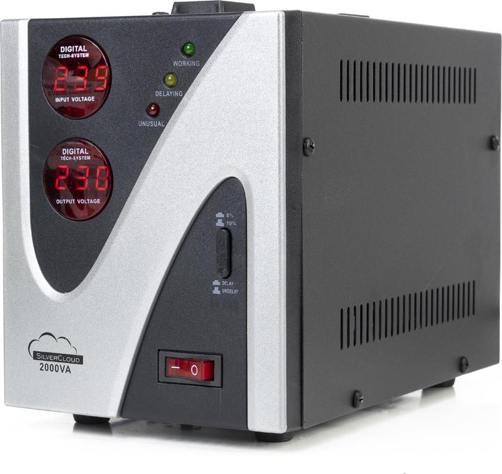 Actual product image SilverCloud Voltage stabiliser 2000VA 1200W 9.1A (2000 VA, 1200 W)