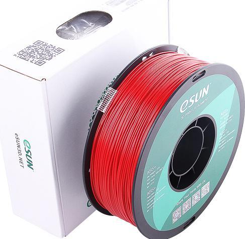 Actual product image eSUN ABS+ Fire Brigade Red Filament 1.75mm 1Kg (ABS, 1.75 mm, 1000 g, Red)