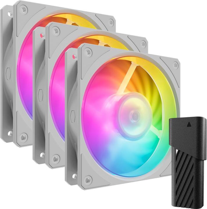 Actual product image Cooler Master CooMas Mobius 120P ARGB 3-Pack White