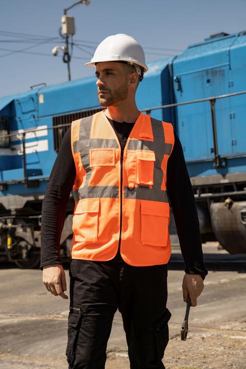 Produktbild Korntex Executive Mesh Multifunktions-Warnweste (4XL)