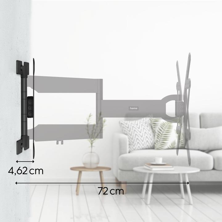Produktbild Hama TV-Wandhalterung FULLMOTION, 400x400, 165 cm (65"), extra langer Arm, slim (Wand, 65", 50 kg)