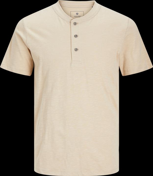 Jack & Jones Einfarbig Grandad Kragen T-shirt T-shirt