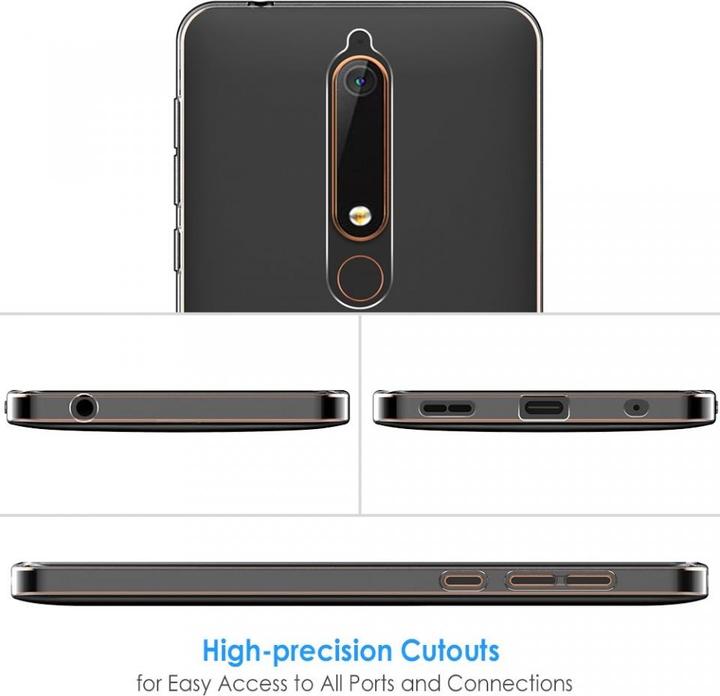 Immagine prodotto Screenguard Nokia 6.1 Custodia flessibile in TPU trasparente (Nokia 6.1)