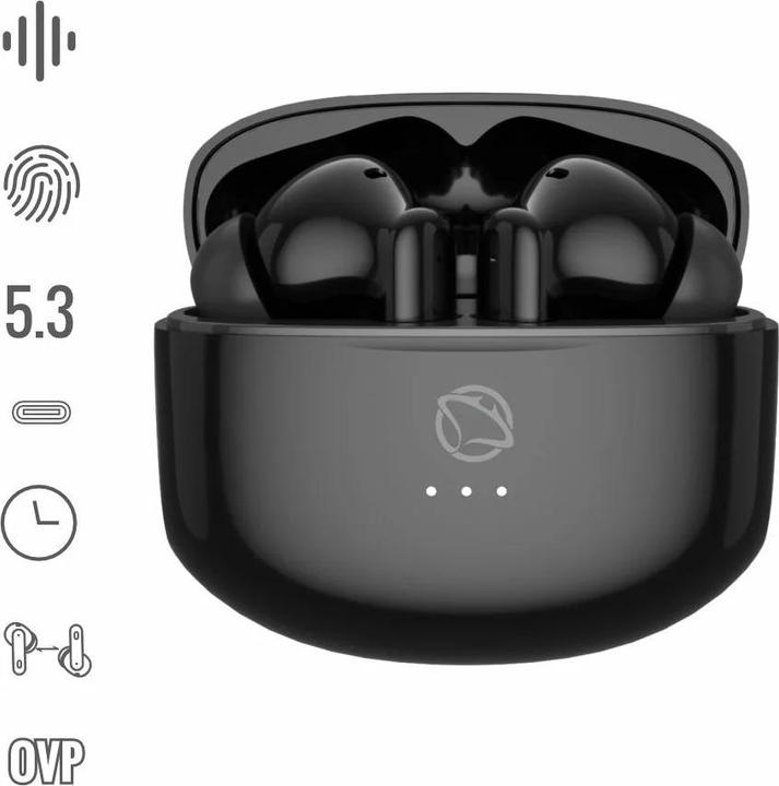 Actual product image Manta MTWS008B Rytmo Black (ANC, Wireless)
