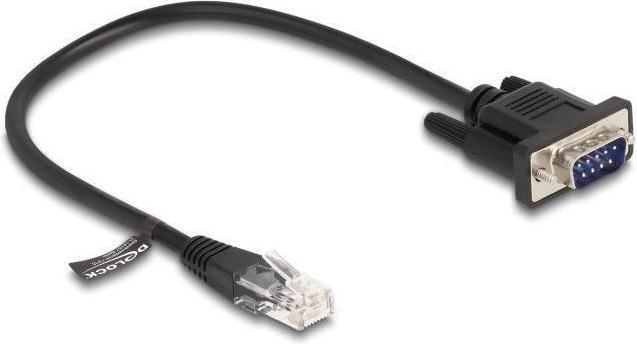 Produktbild Delock Kabel RJ45 Stecker zu Seriell RS-232 D-Sub 9 Stecker 30 cm schwarz (0.30 m)