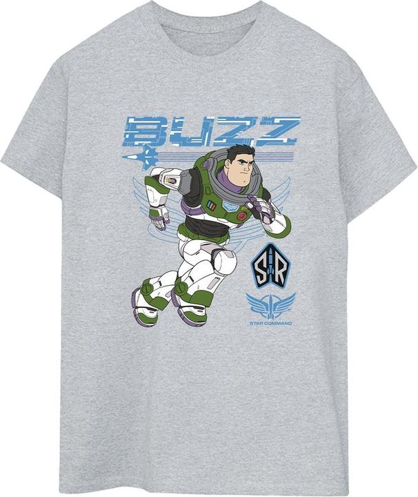 Actual product image Disney Womens/Ladies Lightyear Buzz Run To Action Cotton Boyfriend T-Shirt (XXL)