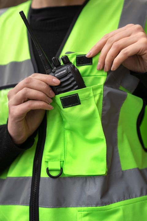 Actual product image Korntex Comfort Warnweste „Hamburg“ - Multifunktional - Hellgrün - XXL (XXL)