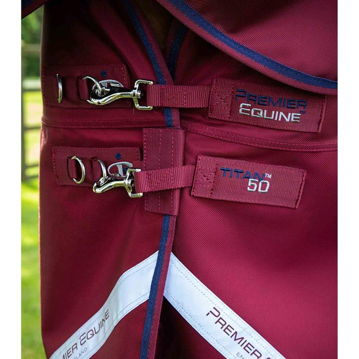 Actual product image Premier Equine outdoor horse blanket with neck cover titan 50 g (160 cm)