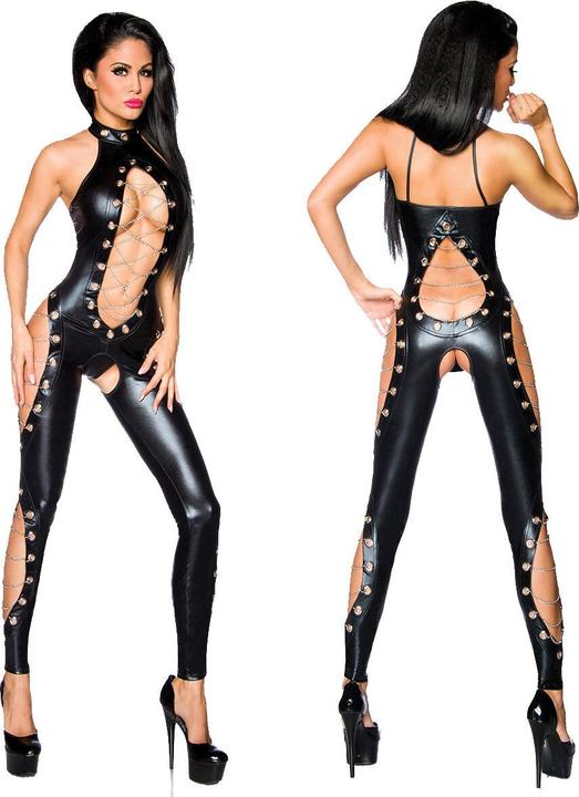Actual product image Saresia Wetlook jumpsuit with cut-outs (L)