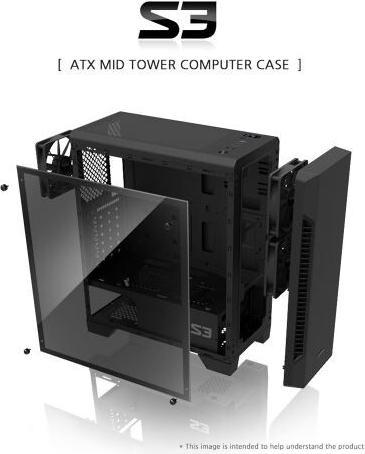 Image du produit Zalman S3 TG (mATX, Mini-ITX, ATX)
