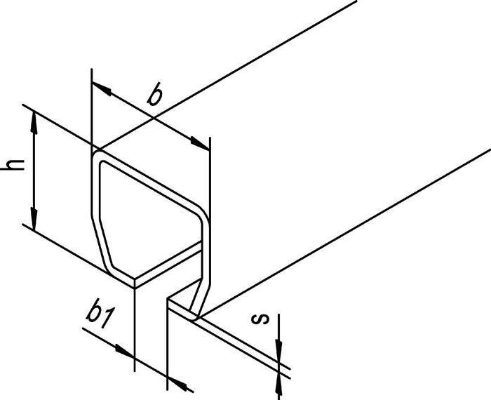 Image du produit Helm Rail de roulement Profil 400 Acier galvanisé, jaune Portes coulissantes